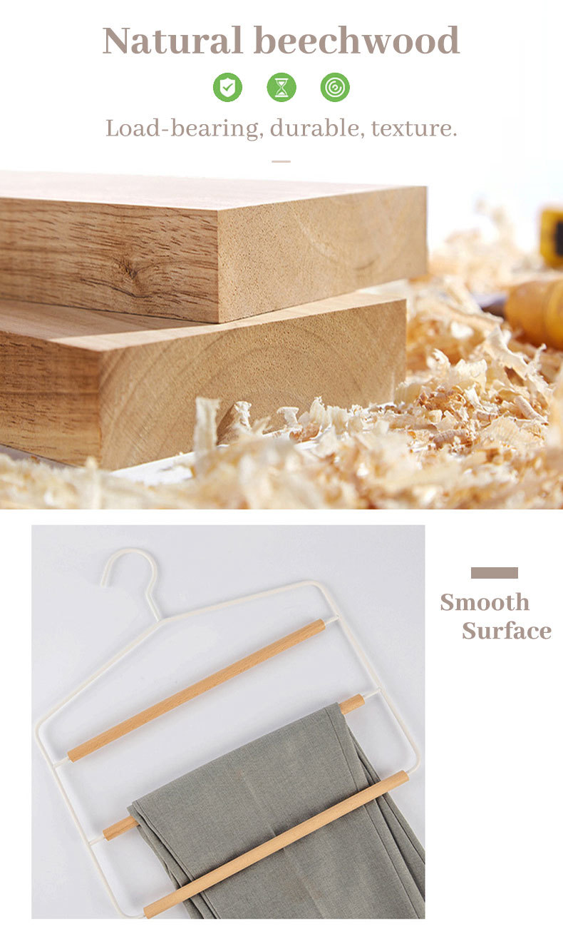 Multilayer Solid Wood Pants Rack-4